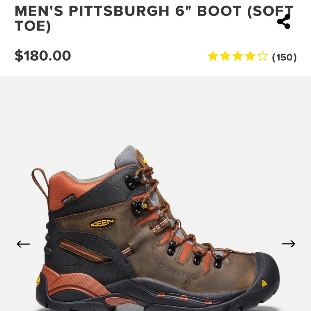 KEEN boots men’s size 11